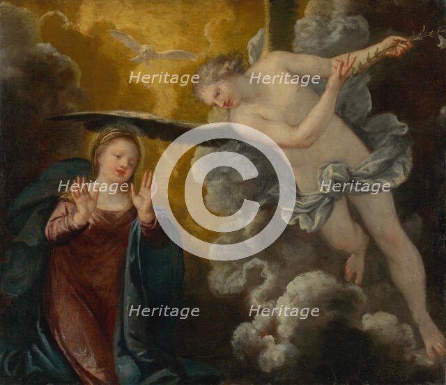 The Annunciation, 1640. Creator: Liberi; Pietro (1605-1687).