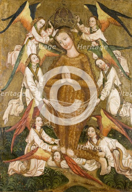 Saint Mary Magdalene Lifted by Angels, Altar Retable from the Church in Moszczenica Nizna..., c1480. Creator: Unknown.