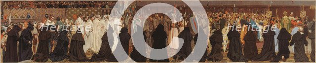 The funeral of Charles the Good, in Bruges, on April 22, 1127. Artist: Van Beers, Jan (1852-1927)