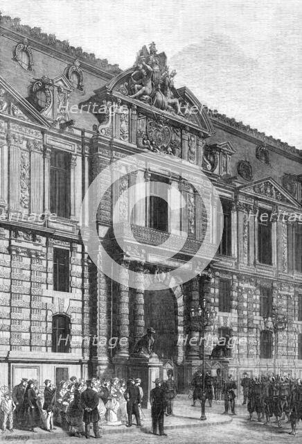 New buildings of the Tuileries: the Emperor’s Gateway, 1869. Creator: Unknown.