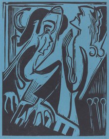 Pianist and Singer, 1928. Creator: Ernst Kirchner.