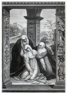 'Stigmatization of Saint Catherine of Siena', 1870. Artist: Unknown