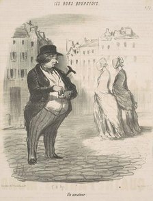 Un amateur, 19th century. Creator: Honore Daumier.