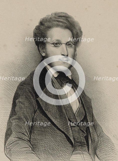 Portrait of the violinist and composer Heinrich Panofka (1807-1887) , 1840. Creator: Devéria, Achille (1800-1857).