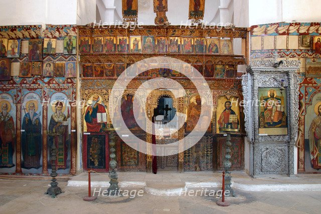 Interior of a monastery church, North Cyprus.
