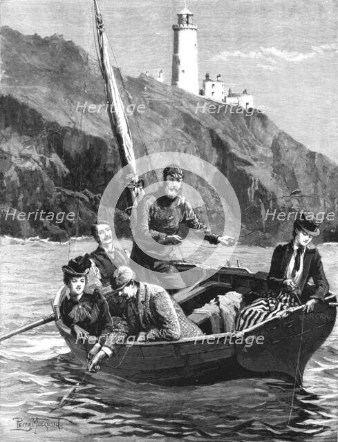 ''The Holiday Season - Fishing Off The Start Lighthouse', 1891. Creator: Percy Macquoid.