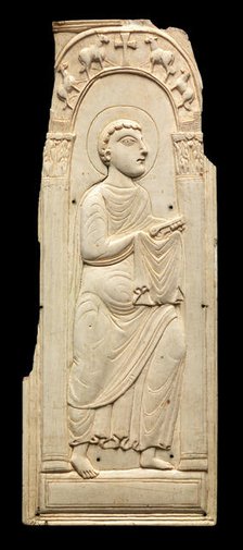Ivory Panel with Saint Peter, Frankish, 5th-6th century. Creator: Unknown.