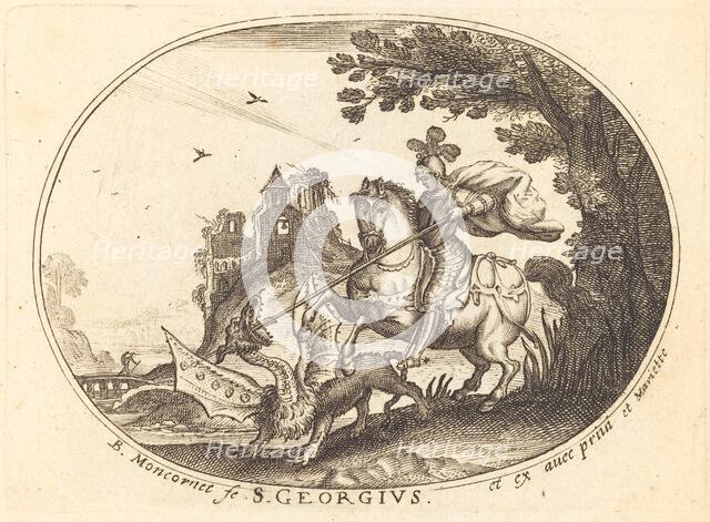 Saint George and the Dragon. Creator: Balthasar Moncornet.