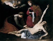 Saint Sebastian Tended by the Holy Women, c. 1621. Artist: Ribera, José, de (1591-1652)