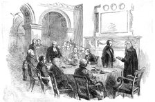 "Trial of the Pyx", at the Office of the Comptroller-General of the Exchequer, Whitehall, 1854. Creator: Unknown.