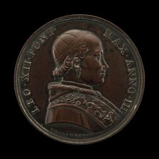 Leo XII (Annibale della Genga, 1760-1829), Pope 1823 [obverse], 1825. Creator: Giuseppe Girometti.