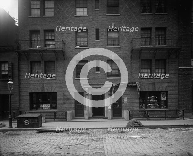 Exterior of tenement, New York City, between 1900 and 1910. Creator: William H. Jackson.