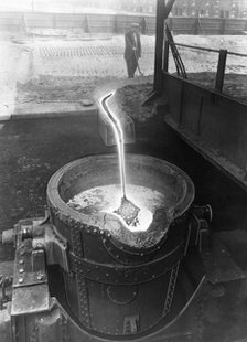 Molten steel, Park Gate Iron & Steel Co, Rotherham, South Yorkshire, April 1955.  Artist: Michael Walters