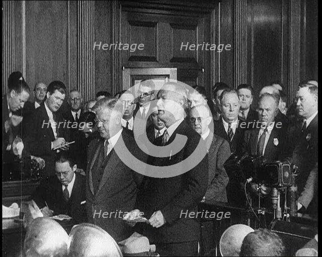 Male American Civilians, Believed To Be Attorneys, Speaking During Bruno Richard Hauptman's..., 1930 Creator: British Pathe Ltd.