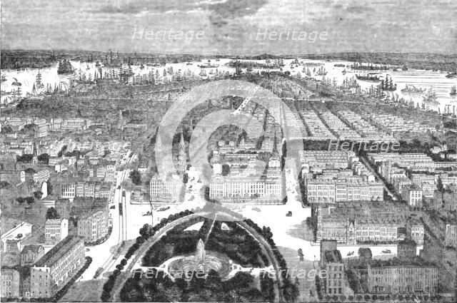 'New York from Union Square', 1854. Creator: Unknown.