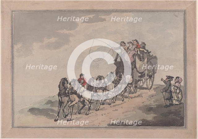 Stage Coach and Six, 1786-93., 1786-93. Creator: Thomas Rowlandson.