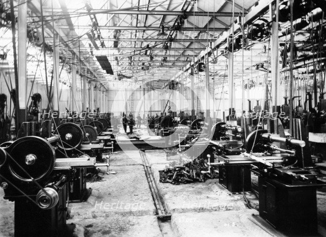 Machine shop in the Argyll car factory, Glasgow, c1899-c1930. Artist: Unknown