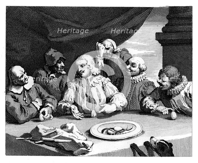 'Columbus breaking the egg', 1753, (1833). Artist: William Hogarth