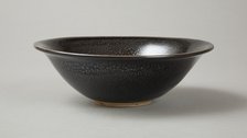 A 20th century copy of buff-bodied Cizhou-type bowl with oil spot glaze, 20th century. Artist: Unknown.