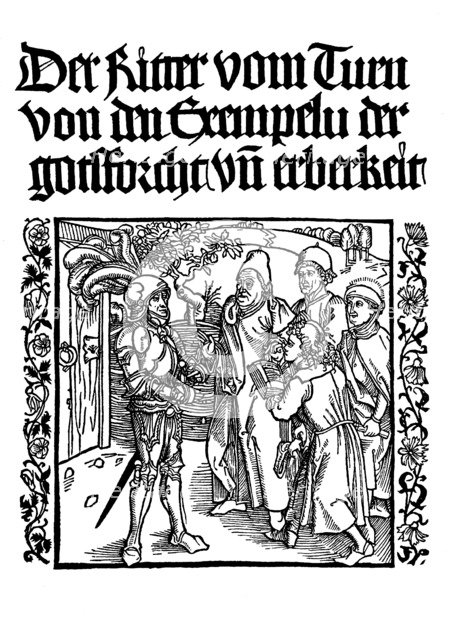 Title page of The Book of the Knight of the Tower, c1495(?). Artist: Albrecht Dürer