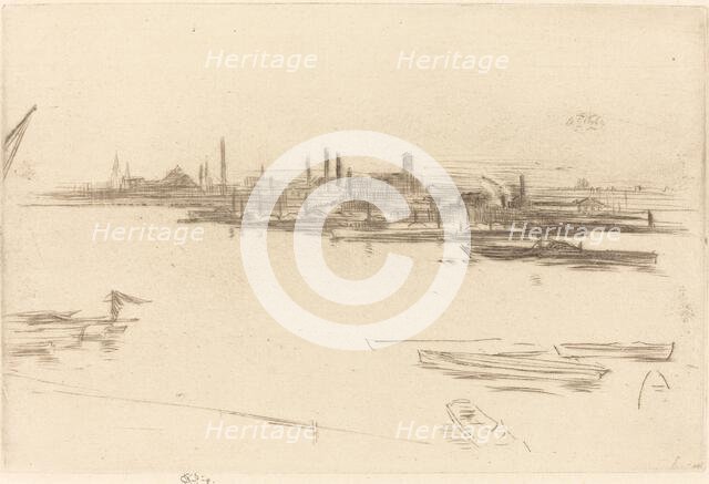 Battersea: Dawn, 1875. Creator: James Abbott McNeill Whistler.