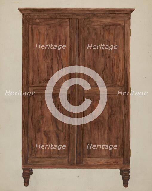 Wardrobe, John Marshall's, c. 1937. Creator: Edna C. Rex.