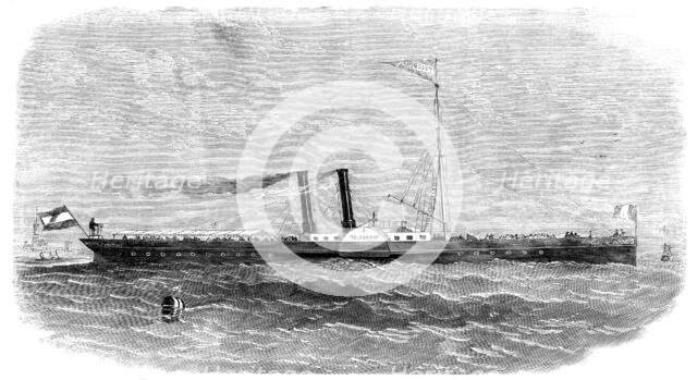 The "Telegraaf" Iron Steam-boat, recently built by Messrs. Fob, Smit, Jun., and Co..., 1858. Creator: Unknown.