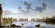 Old London Bridge, c1630. Artist: Claude Jongh
