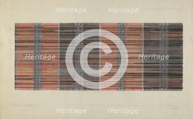 Woven Rag Carpet, c. 1937. Creator: Frank J Mace.