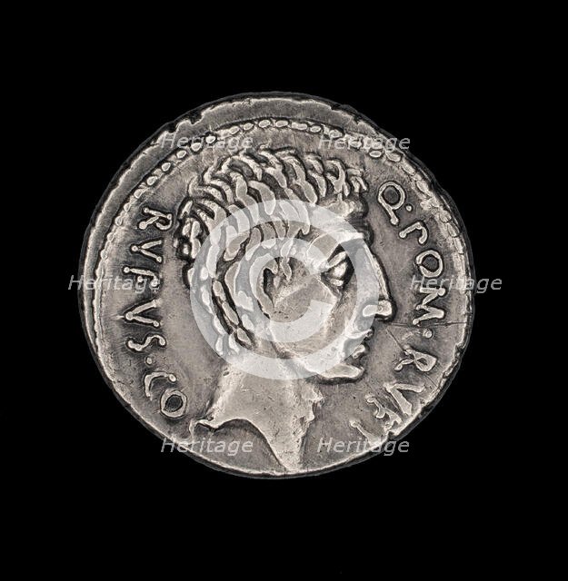 Coin Portraying Q. Pompeius Rufus, 54 BCE. Creator: Unknown.