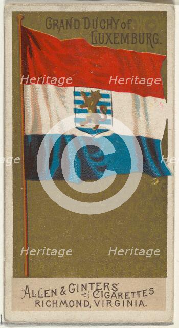 Grand Duchy of Luxemburg, from Flags of All Nations, Series 2 (N10) for Allen & Ginter Cig..., 1890. Creator: Allen & Ginter.