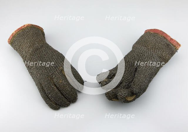 Pair of Dueling Gauntlets, Europe, late 16th century/17th century. Creator: Unknown.