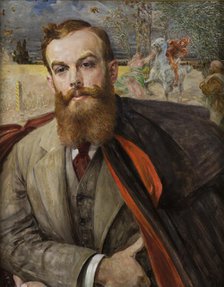 Portrait of Adam Lada-Cybulski, 1911. Creator: Jacek Malczewski.