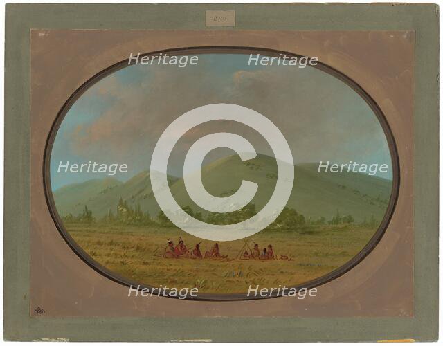 Nishnabotana Bluffs, Upper Missouri, 1861/1869. Creator: George Catlin.