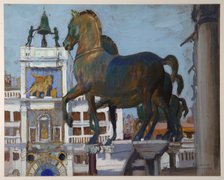 The Horses of San Marco, 1907. Artist: Kustodiev, Boris Michaylovich (1878-1927)