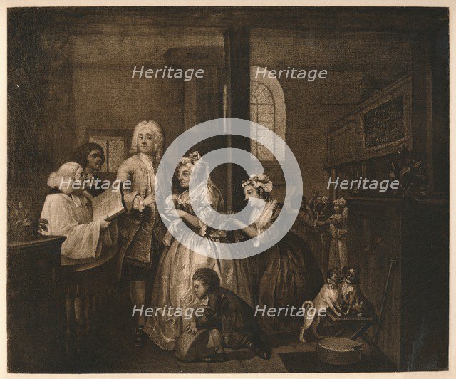 A Rake's Progress - 5: He Marries', 1733.  Artist: William Hogarth.