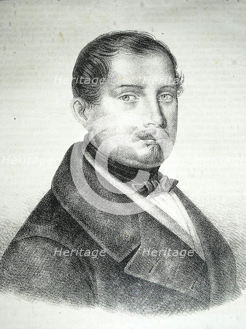Portrait of the librettist Salvatore Cammarano (1801-1852), .