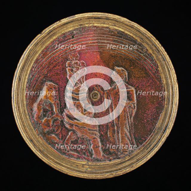 Dante before the Mountain of Purgatory [reverse], late 15th century. Creator: Unknown.