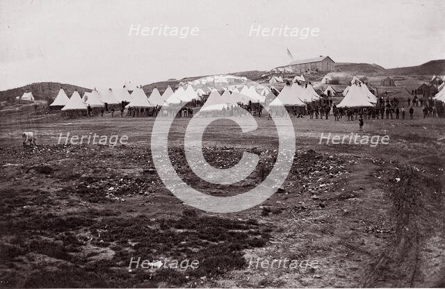Camp of 34th Massachusetts Infantry near Fort Lyon, Virginia, 1861-65. Creator: Unknown.