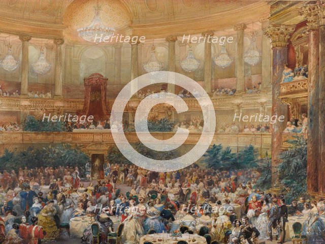 The dinner at Versailles in the presence of Napoleon III , 1854. Creator: Lami, Eugène Louis (1800-1890).
