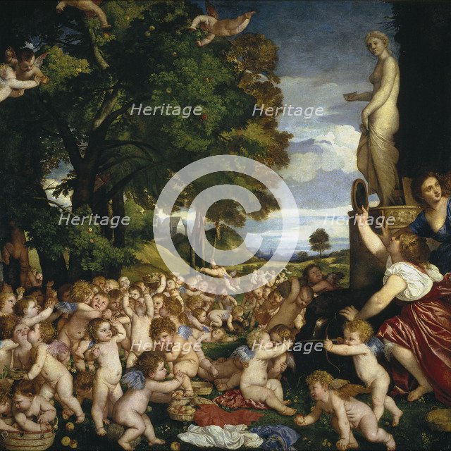 The Offering to Venus, 1518-1519. Artist: Titian (1488-1576)