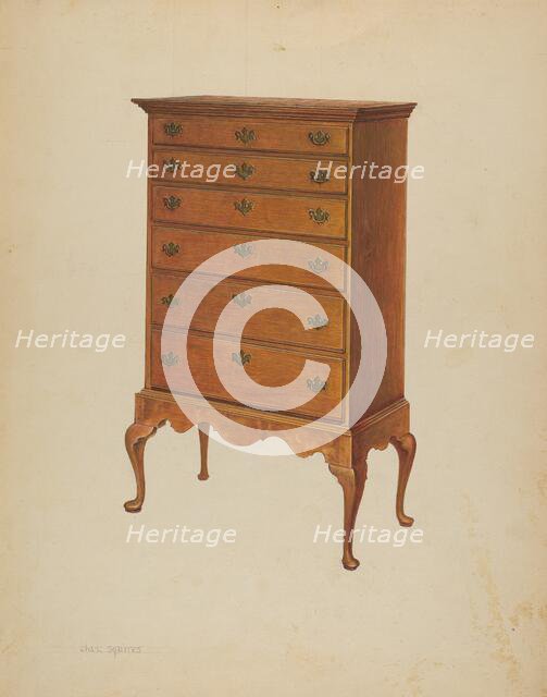 Highboy, c. 1938. Creator: Charles Squires.