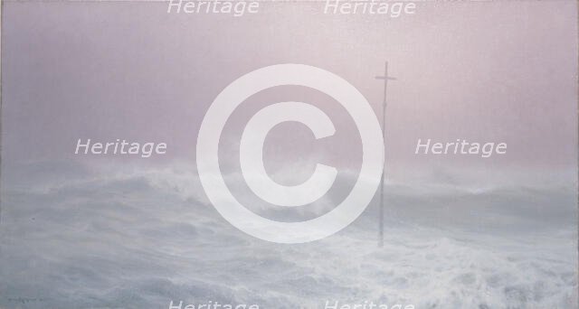 Cross in the mist, Brittany, 1905. Creator: Henry Brokman.