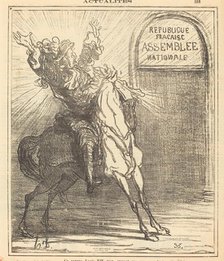 Ce pauvre Louis XIV n'en croyant pas ses yeux, 1871. Creator: Honore Daumier.