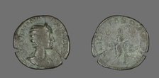 Sestertius (Coin) Portraying Julia Mamaea, 235. Creator: Unknown.