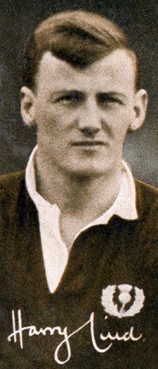 Harry Lind (1906-1986), Scottish international rugby union player, 1935. Artist: Unknown