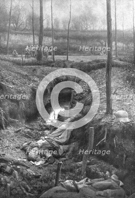 'Dans la Bataille; Un coin du parc du Plessis-de-Roye conserve par nos troupes..., 1918. Creator: Unknown.