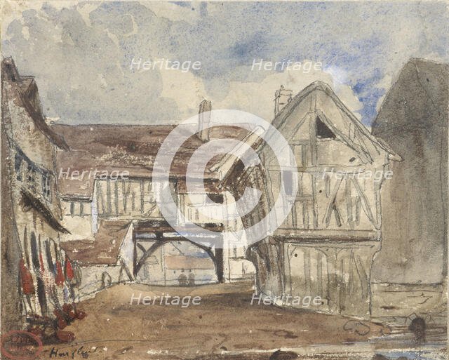 View at Honfleur, 1861-1866. Creator: Paul Huet.