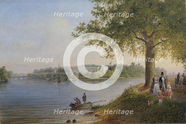 View of the Kamennoostrovsky Palace in St Petersburg, 1847. Artist: Sadovnikov, Vasily Semyonovich (1800-1879)