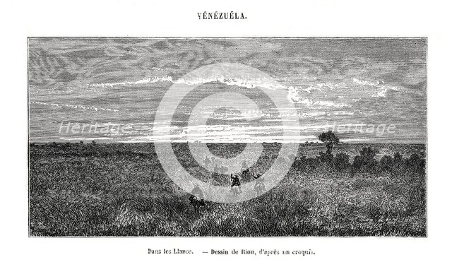 Los Llanos, Venezuela, 19th century. Artist: Edouard Riou